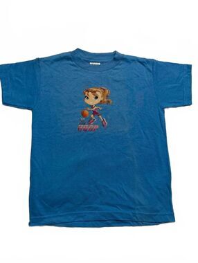 Vintage 707 Girls' Kids' Size L Basketball Themed Tee Fits Size S Women
